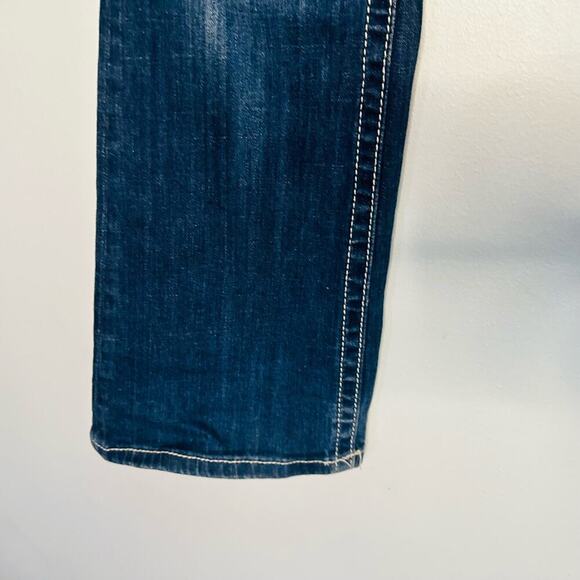 MISS ME Women’s Dark Wash Denim Easy Boot Distressed Flared Jeans Size 28 - Picture 9 of 14